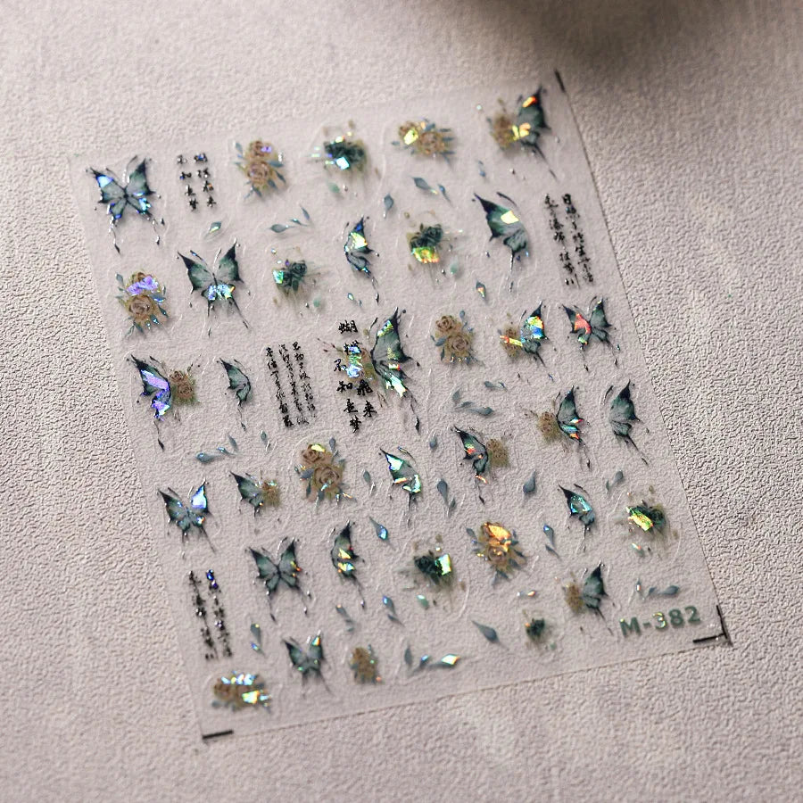 5D Spider Web Nail Sticker