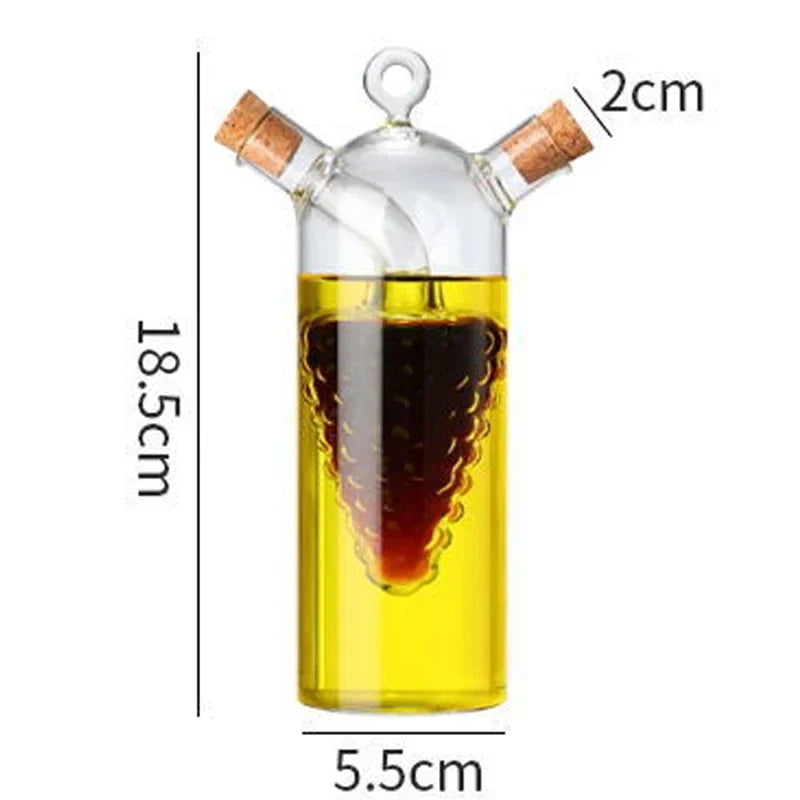 Dual-Spout Glass Oil Dispenser