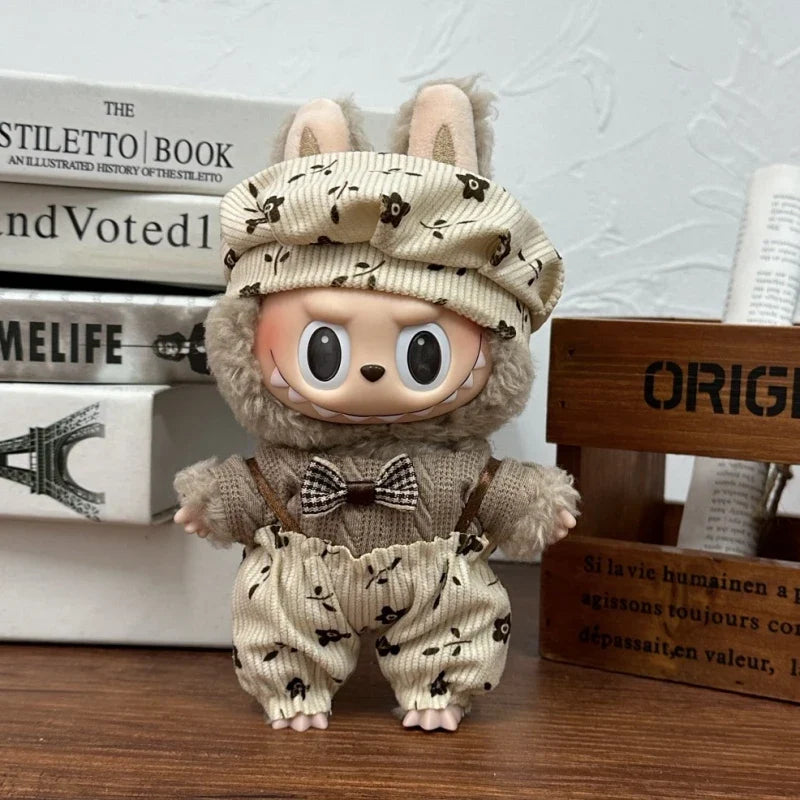 QIANLUO Labubu Cotton Overalls Skirt Set