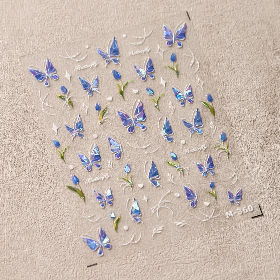 5D Spider Web Nail Sticker