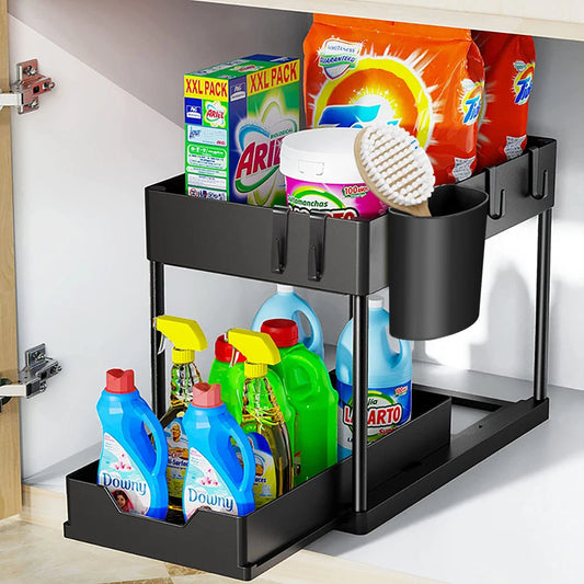 2-Tier Under Sink Sliding Organizer