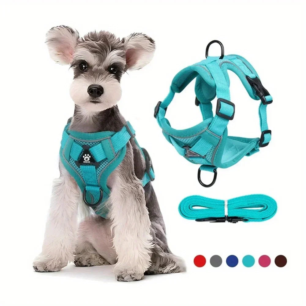 No-Pull Reflective Pet Harness Set