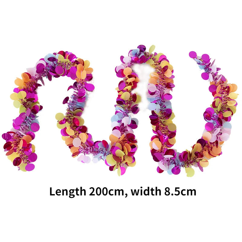 Faux Eucalyptus Garland with Flowers