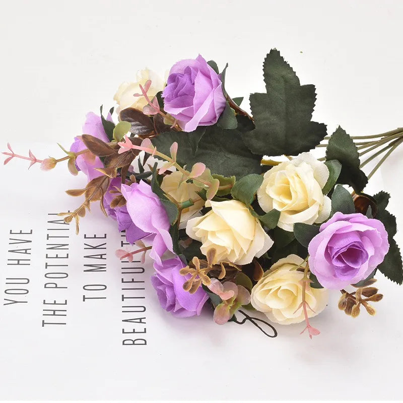 Artificial Rose Flowers 12 Heads