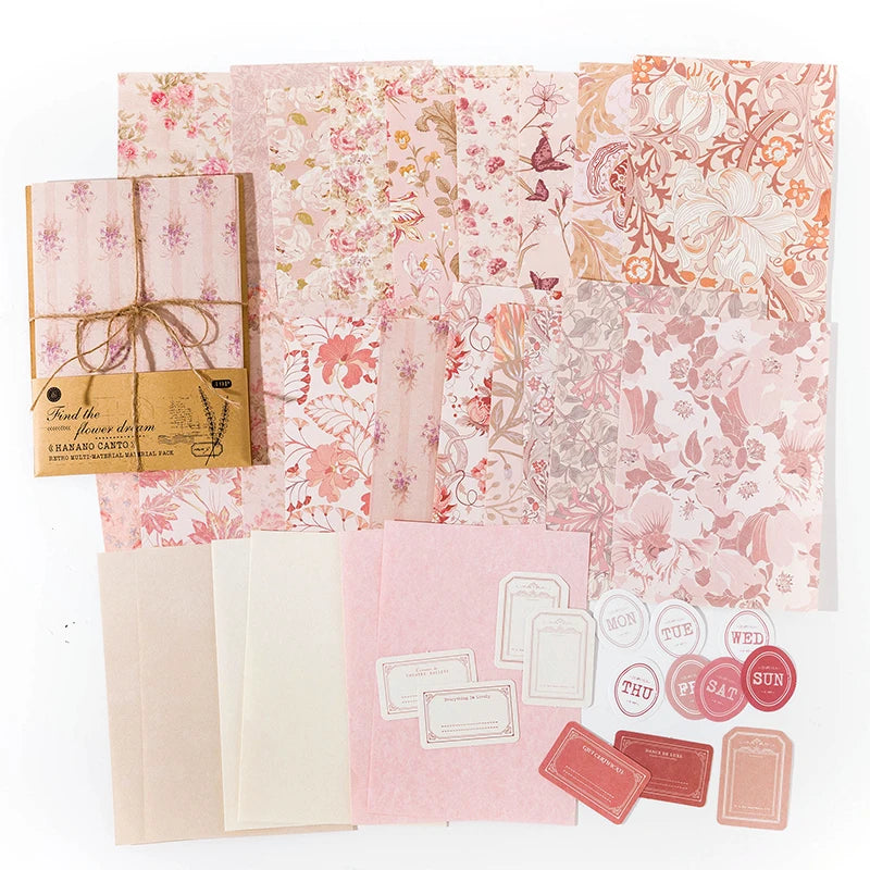 Vintage Floral Scrapbook Paper