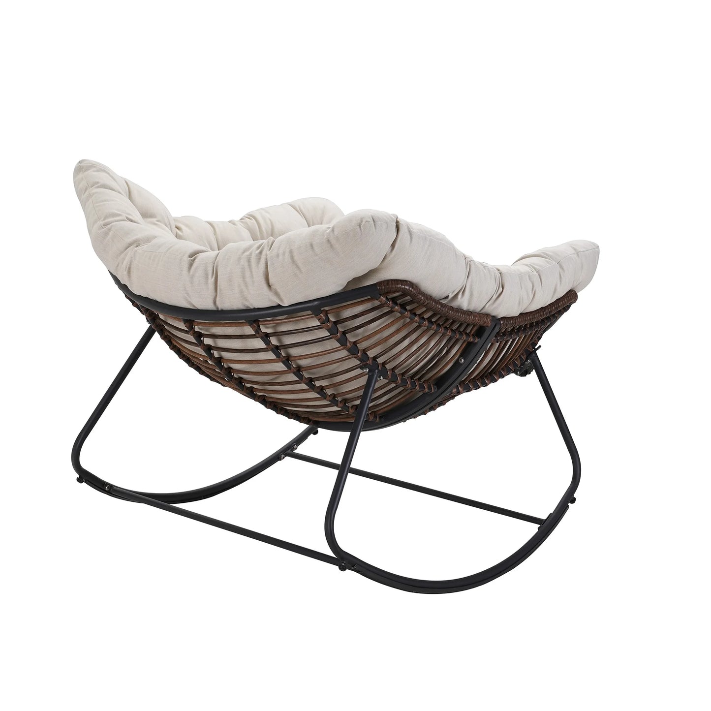 Oversized Wicker Egg Rocking Chair