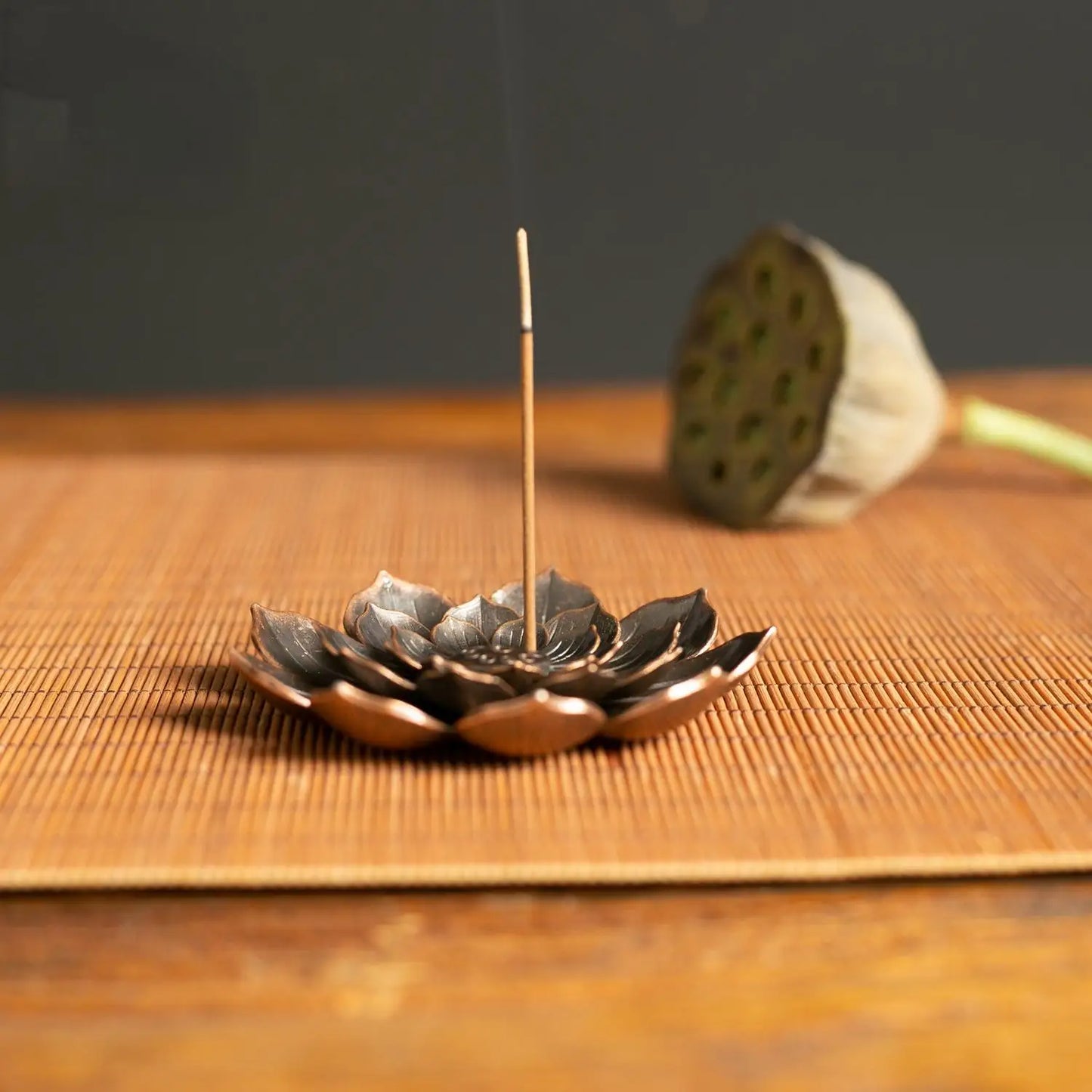 Alloy Lotus Incense Burner