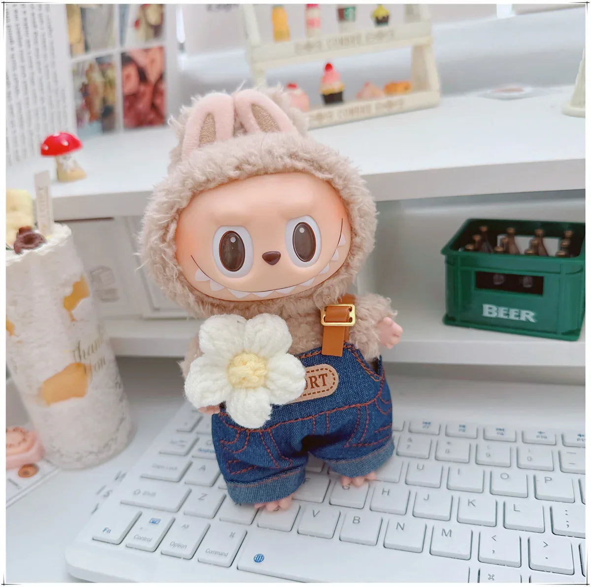 Labubu Denim Hoodie Outfit Set