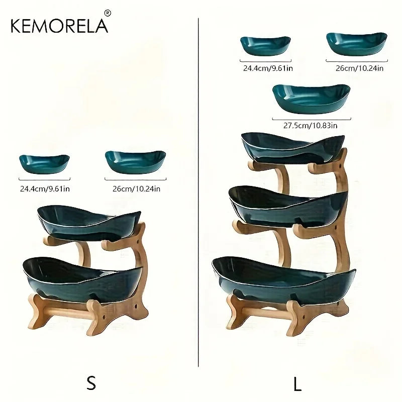 Multi-Layer Wooden Dessert Plate