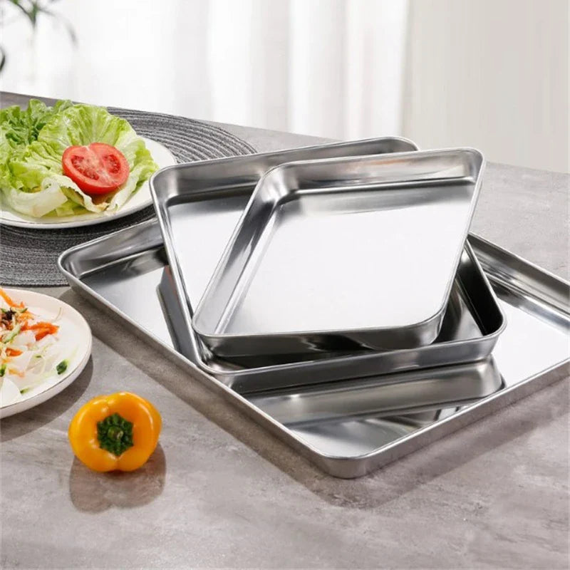 Kitchen Stainless Dinnerware Plate