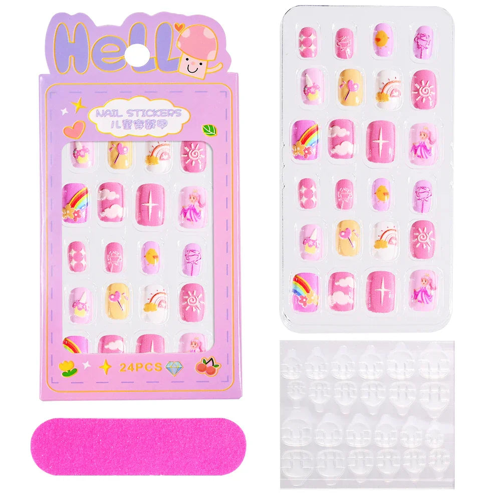 24Pcs Cute Bow Press-On Nails