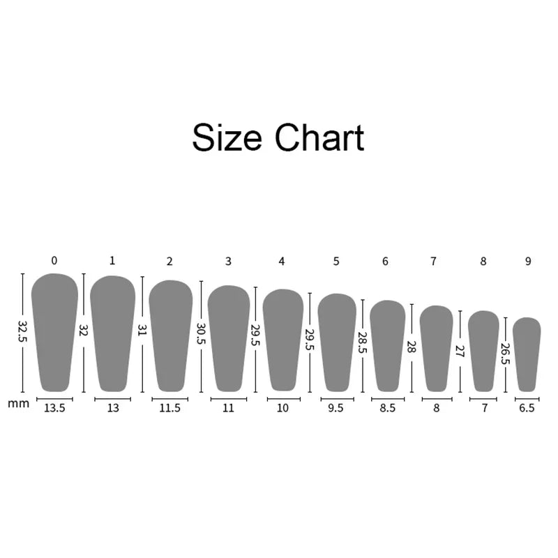 24PCS Mirror Effect Press-On Nails