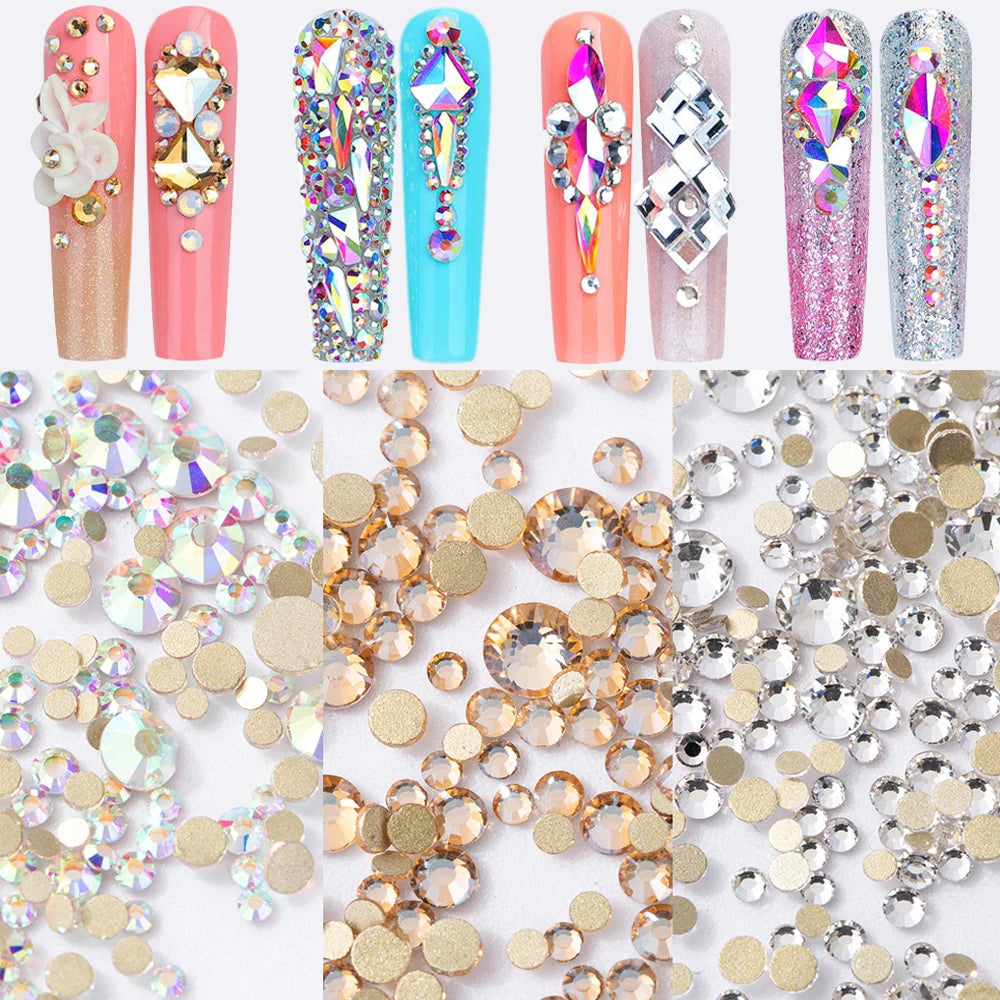 PUBRILEX Multi-Color Nail Art Rhinestones