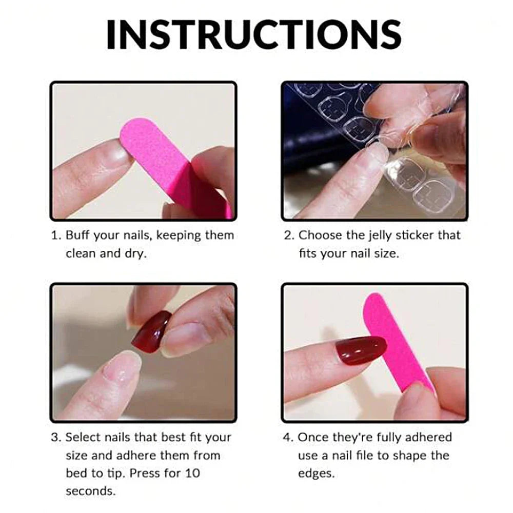 24Pcs Cute Bow Press-On Nails