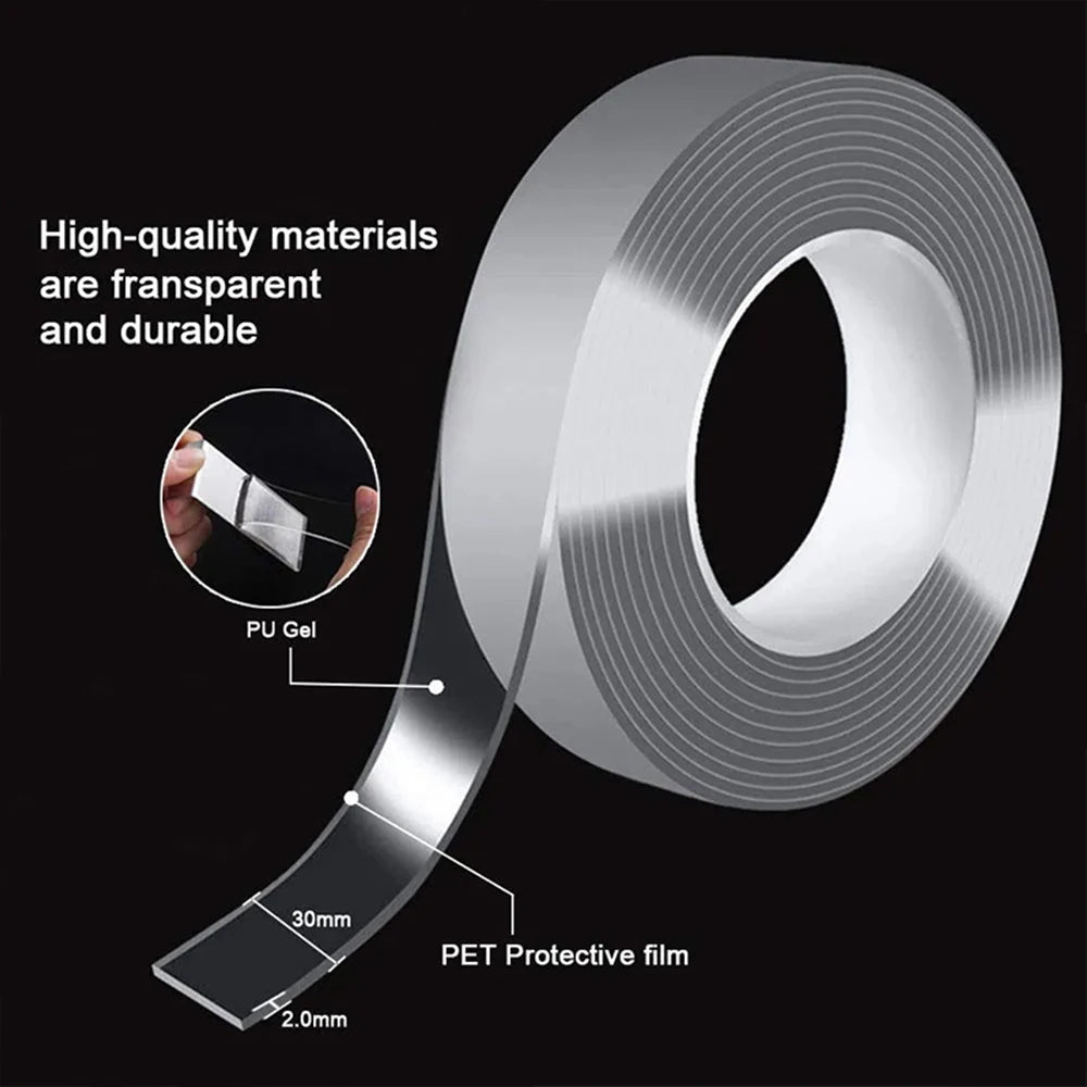 Reusable Transparent Double-Sided Tape