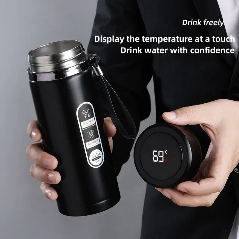 LED Display Stainless Steel Water Bottle