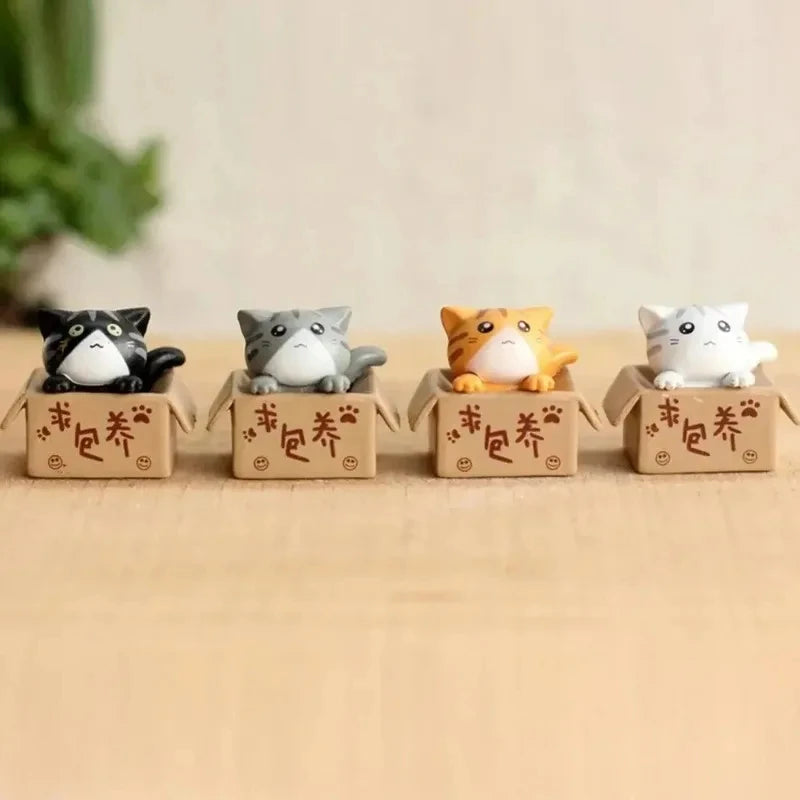 Mini Cat Figurines Home Decor