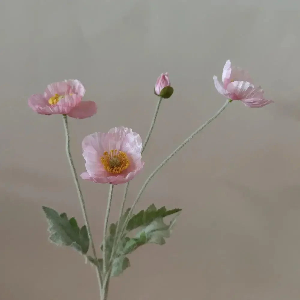 Silk Poppy Flower Stem