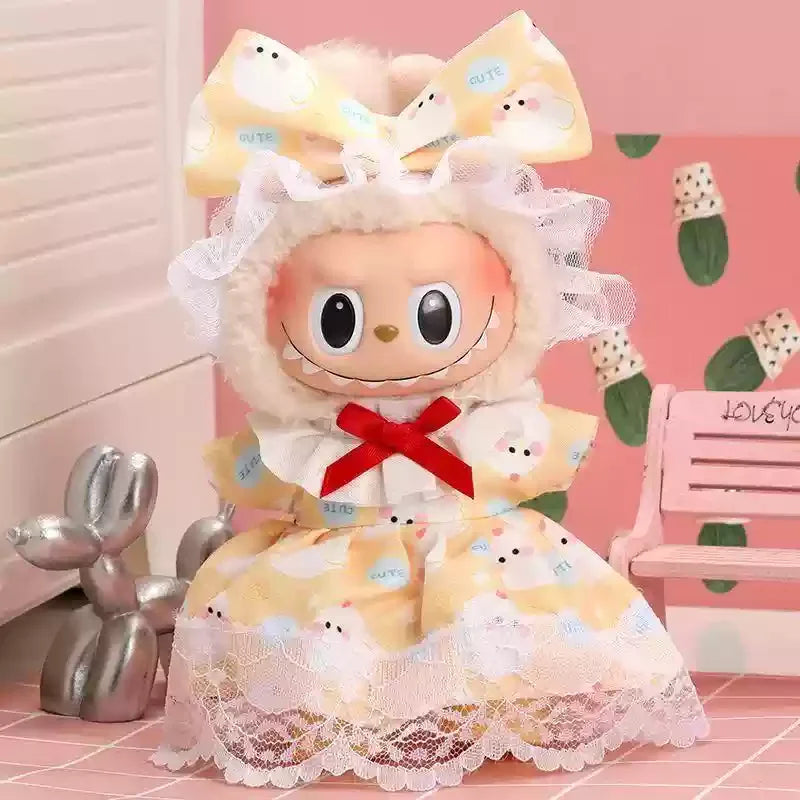 Labubu 17cm Baby Doll Dress Set