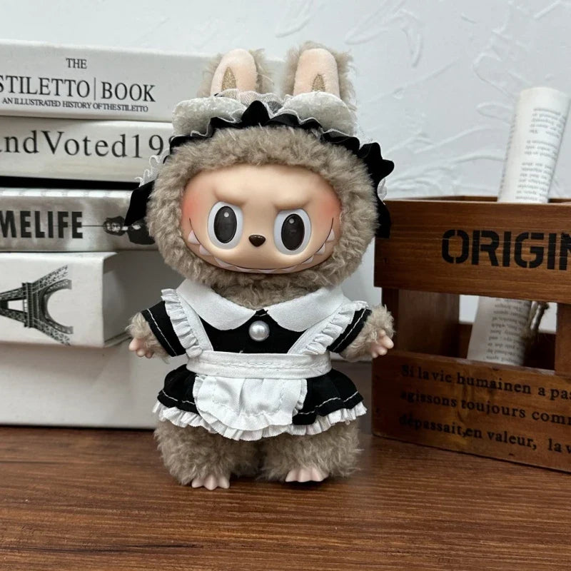 QIANLUO Labubu Cotton Overalls Skirt Set