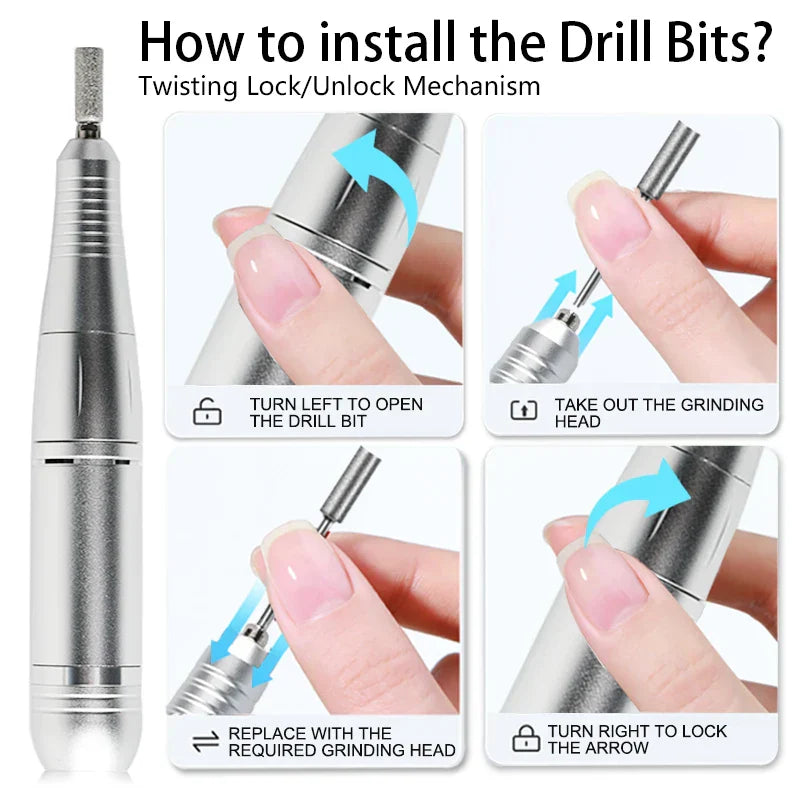 Portable Professional Electric Nail Drill