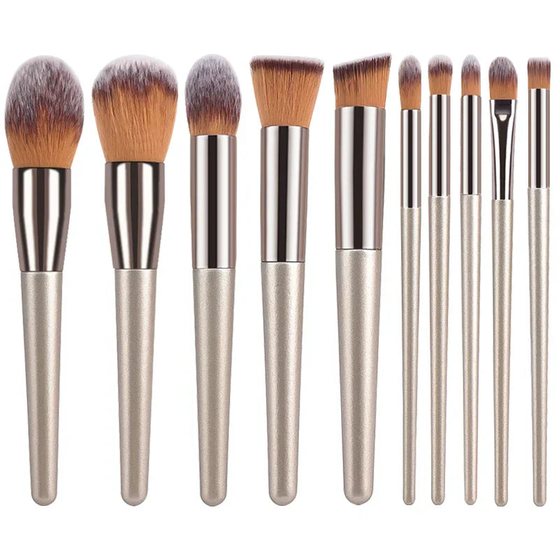 Luxury Hot Champagne Makeup Brush Set