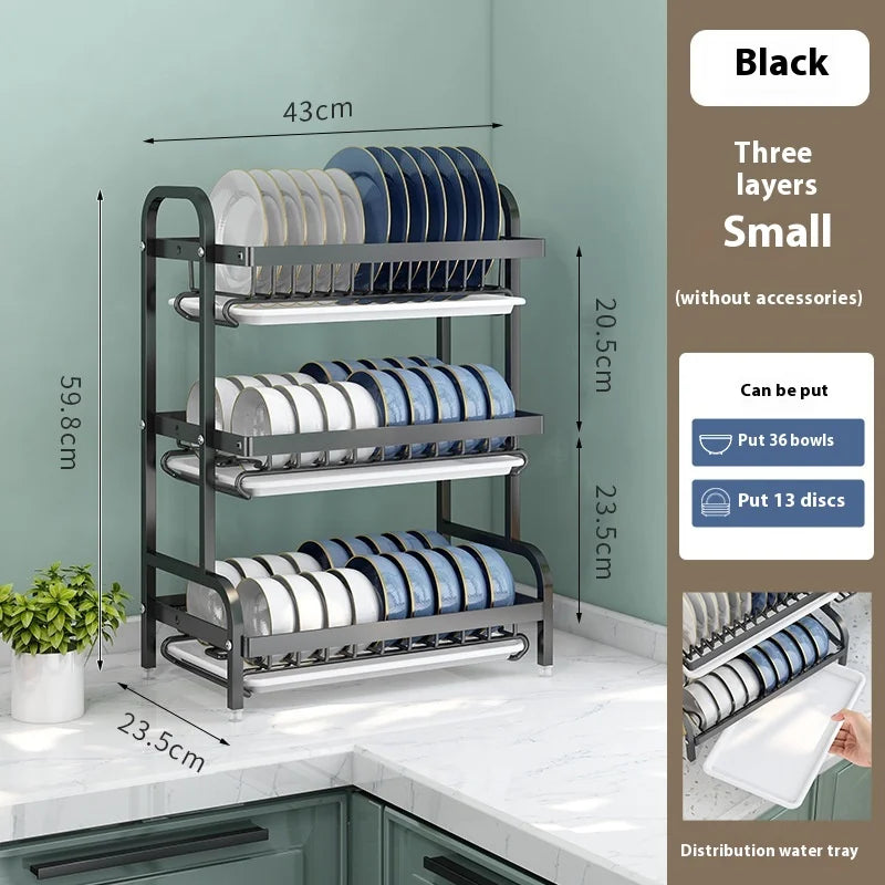 3-Layer Rustproof Dish Rack