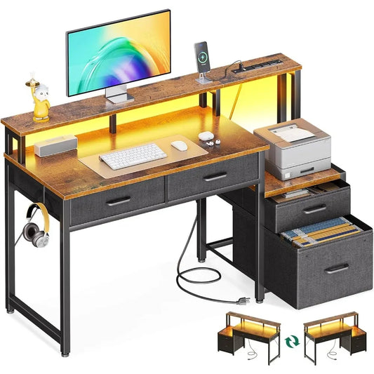 ANGDUO 48-Inch Reversible Computer Desk