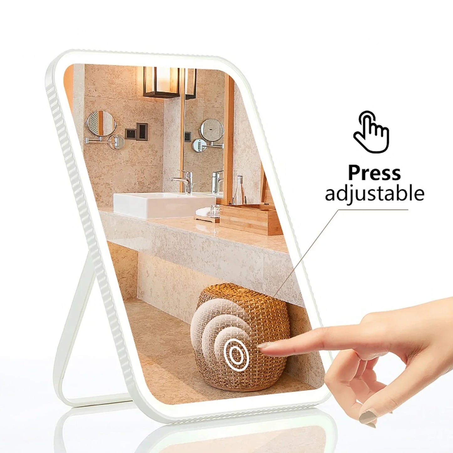 LED Touch Screen Makeup Mirror