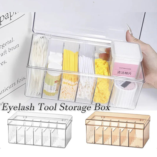 Transparent Eyelash and Swab Organizer