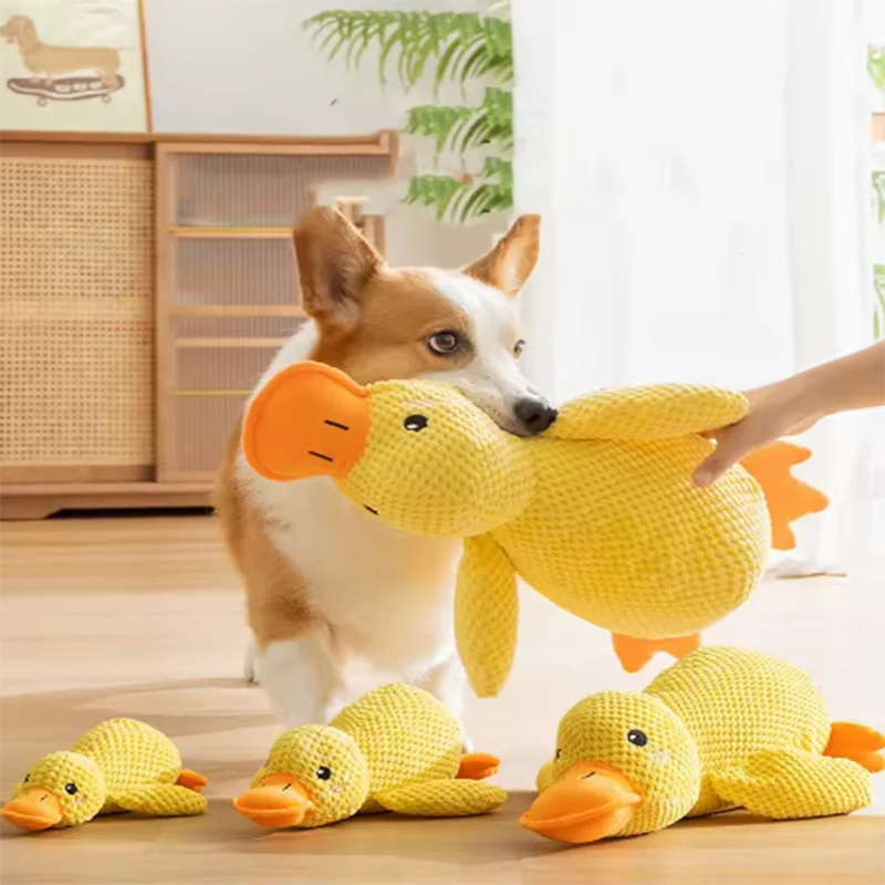 Plush Calming Duck Dog Toy
