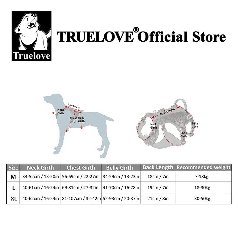TRUELOVE Escape-Proof Reflective Dog Harness