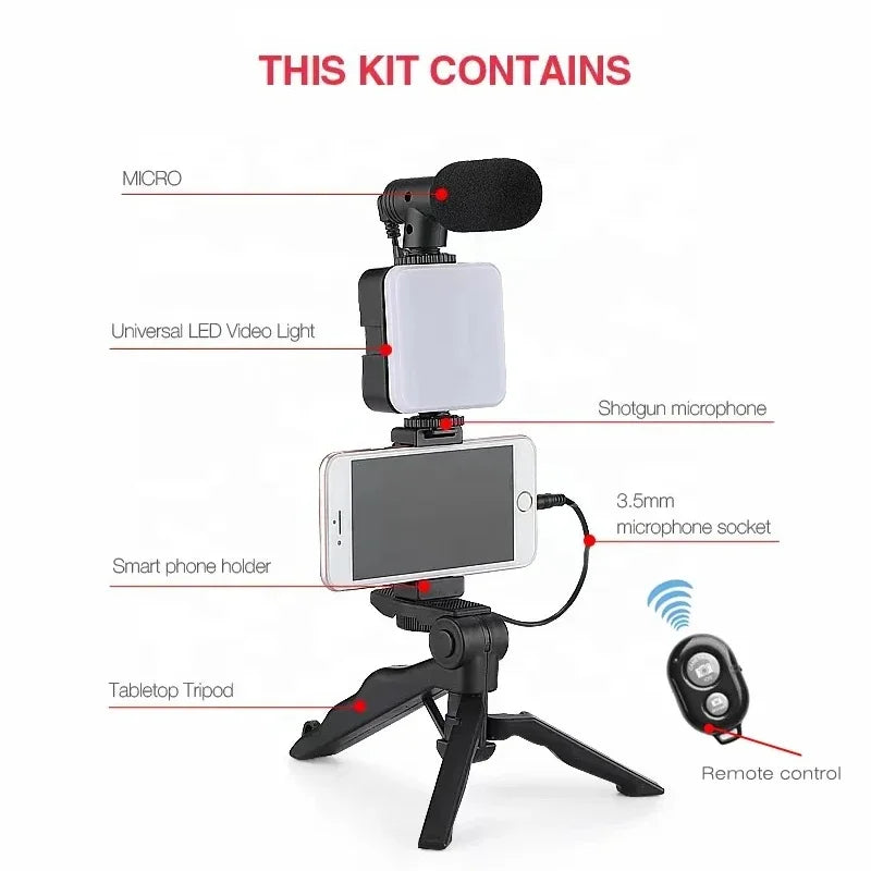 Smartphone Vlogging Kit with Tripod