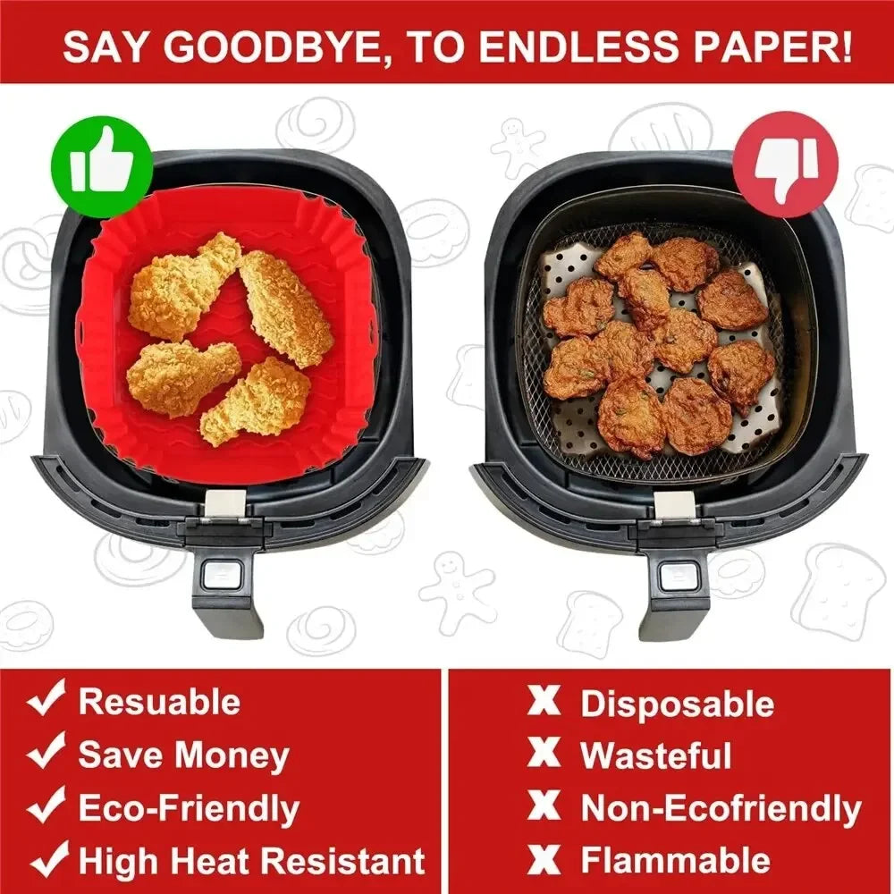 Reusable Silicone Airfryer Pan Liner