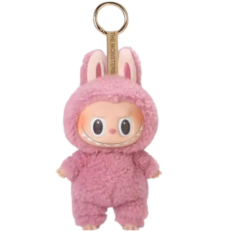 Labubu Have A Seat Flocking Keychain