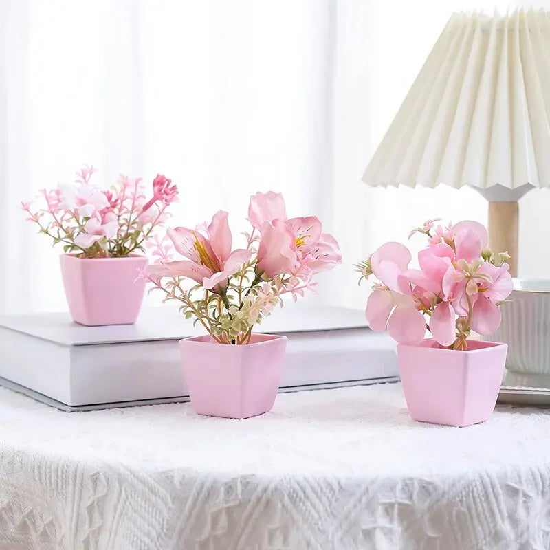 Year-Round Faux Potted Flowers