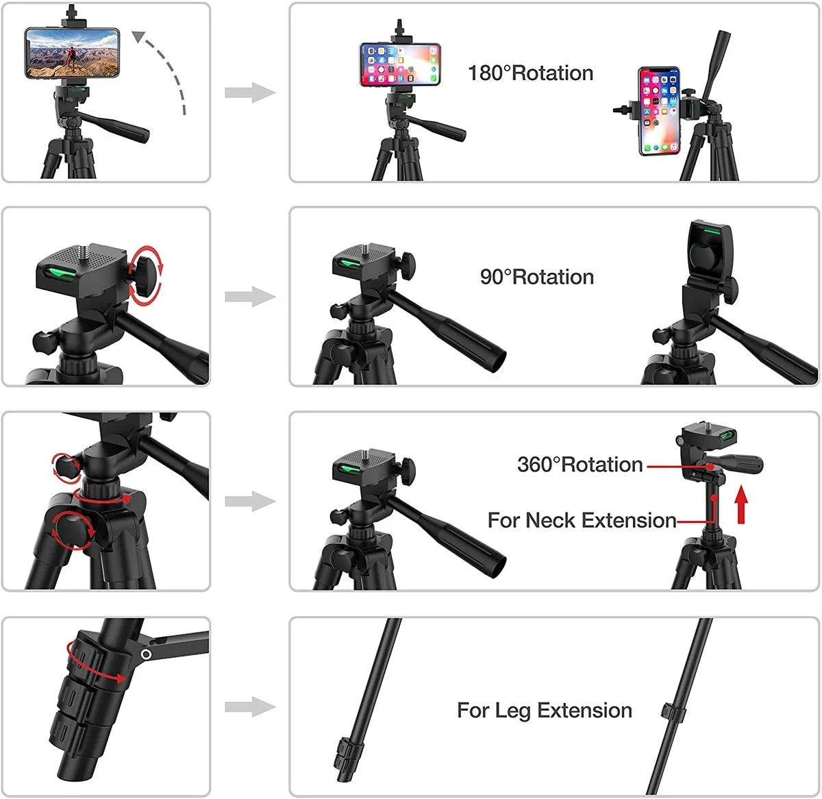 Lightweight 103cm Camera Tripod Stand