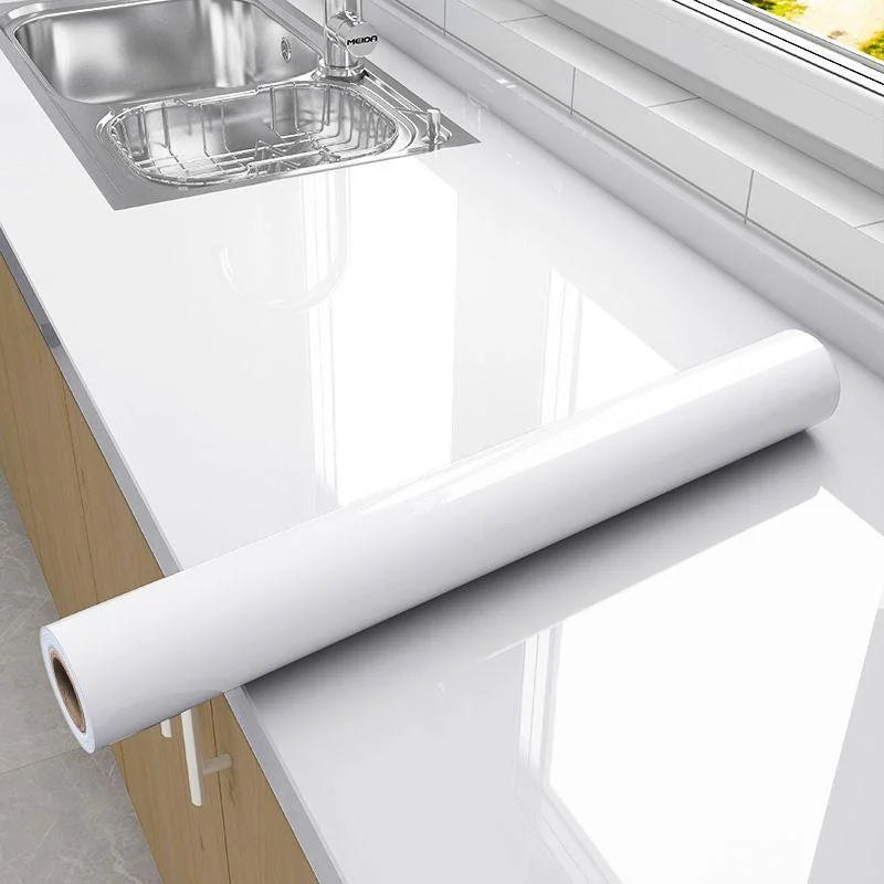 White Self-Adhesive Waterproof Wallpaper