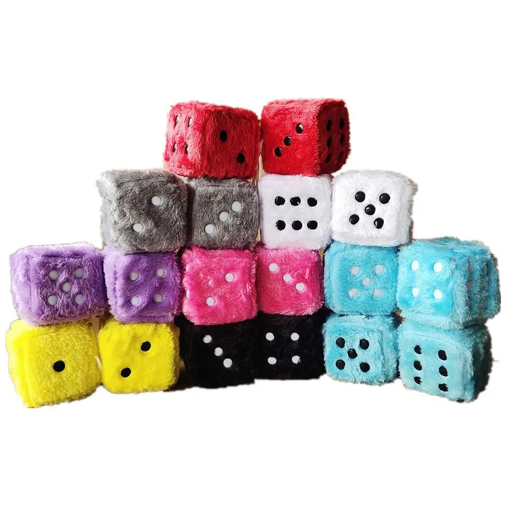 Plush Dice Car Ornament Pendant