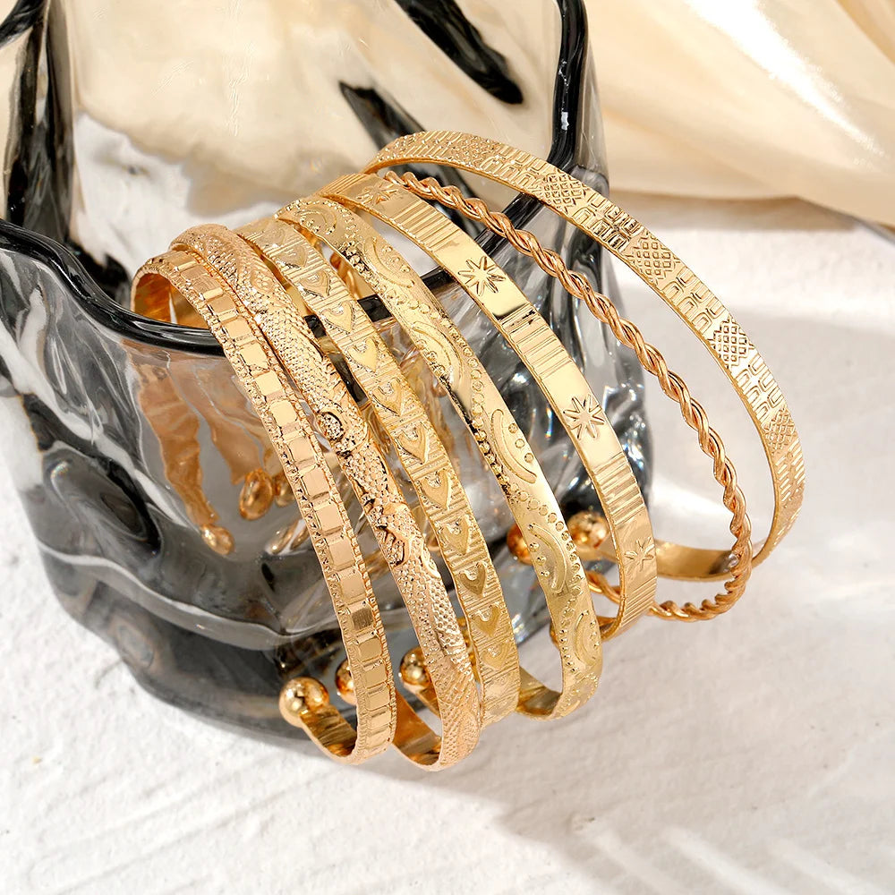 Punk Gold Bracelet Set