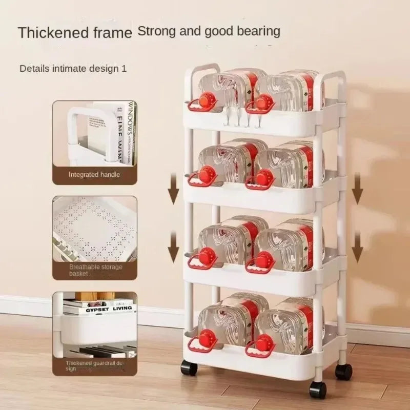 Multi-Layer Movable Storage Cart