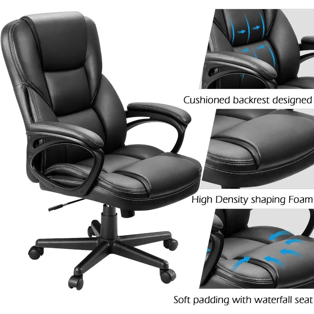 High-Back PU Leather Office Chair