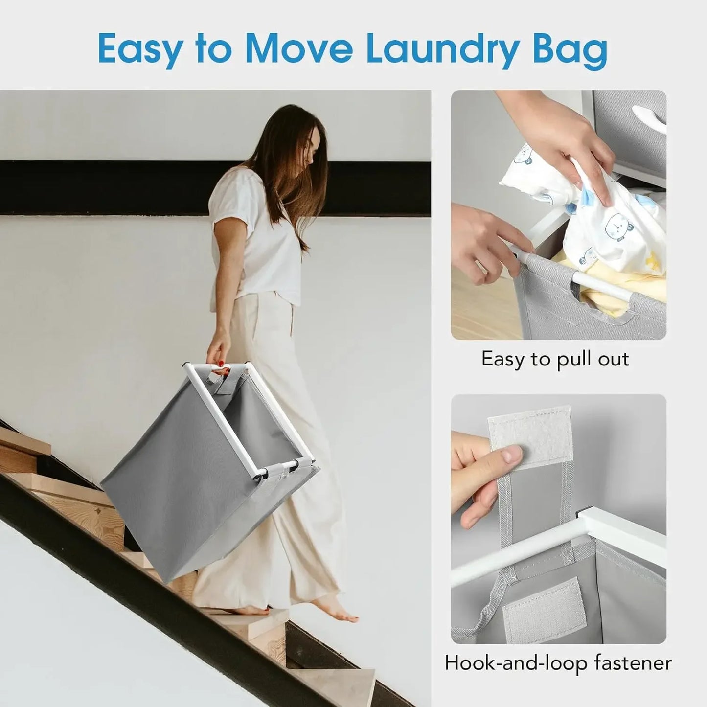 3-Section Laundry Sorter Basket