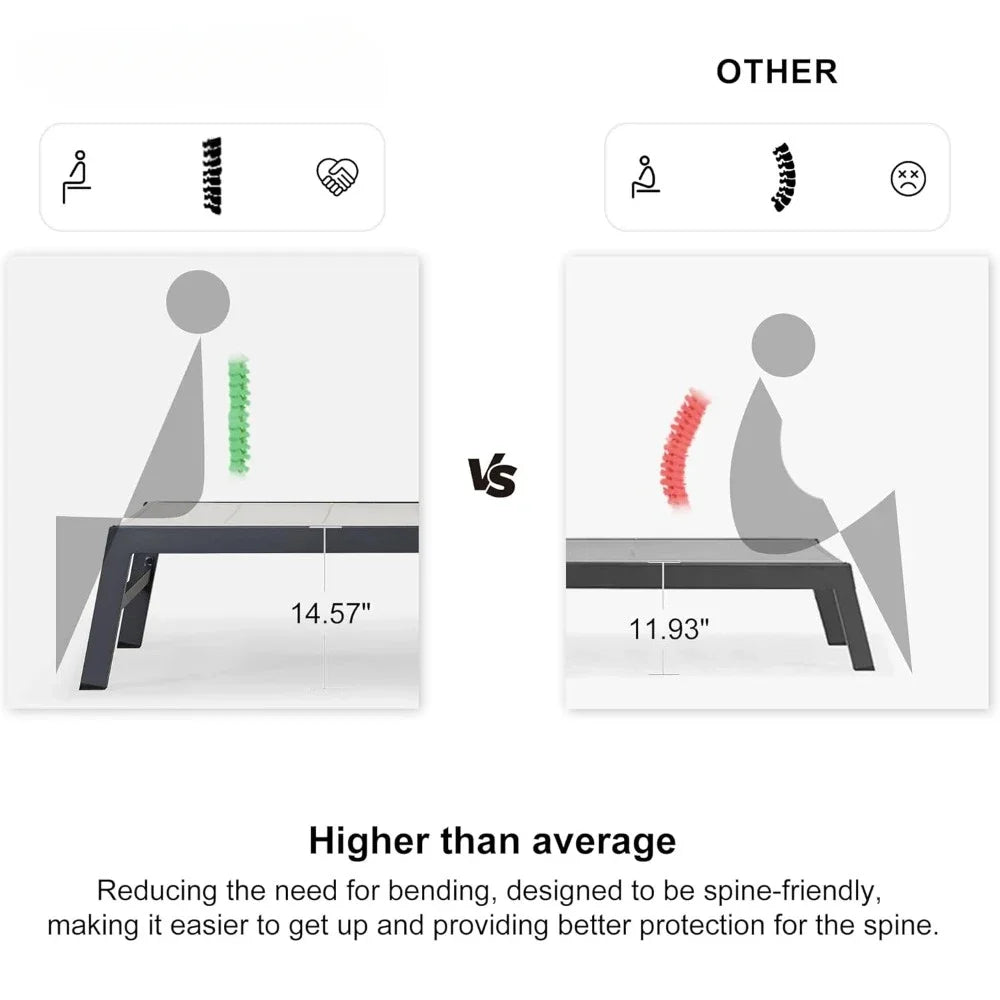 Aluminum Outdoor Chaise Lounge Set