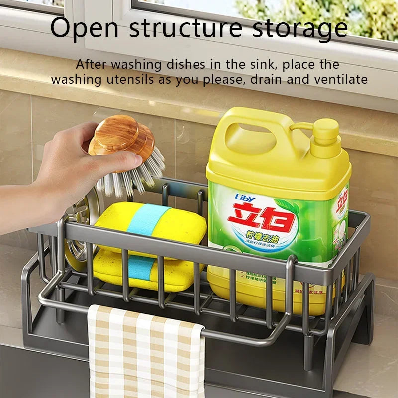 Large Capacity Kitchen Sponge Rack