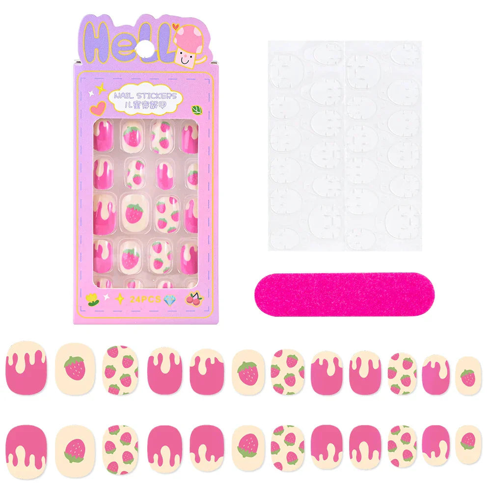 24Pcs Cute Bow Press-On Nails