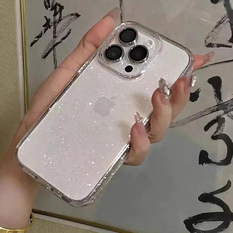 Luxury Clear Glitter iPhone Case