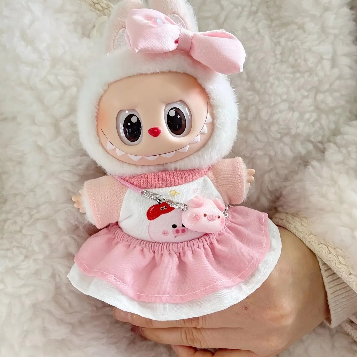 JUMEET Macaron Labubu Plush Outfit