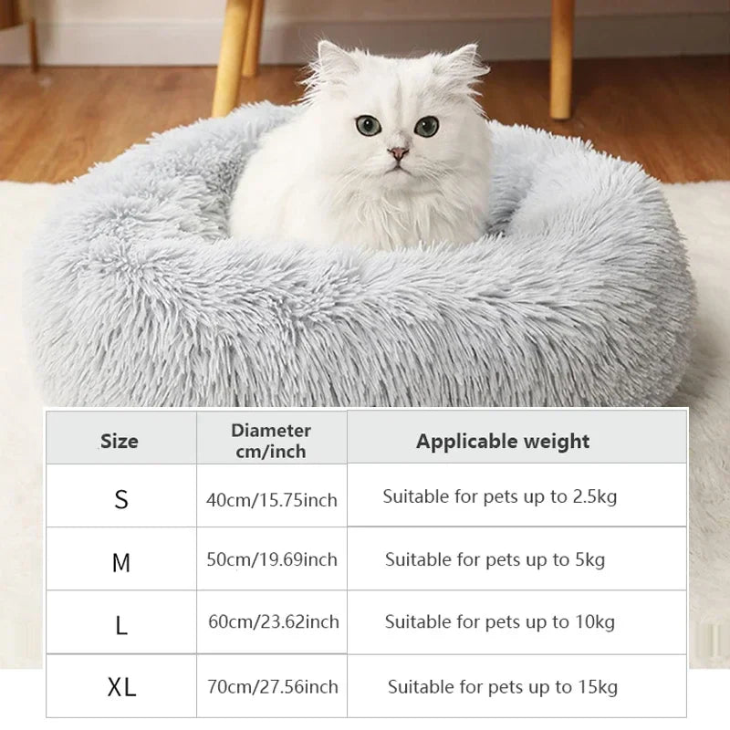 Plush Round Pet Nest Bed
