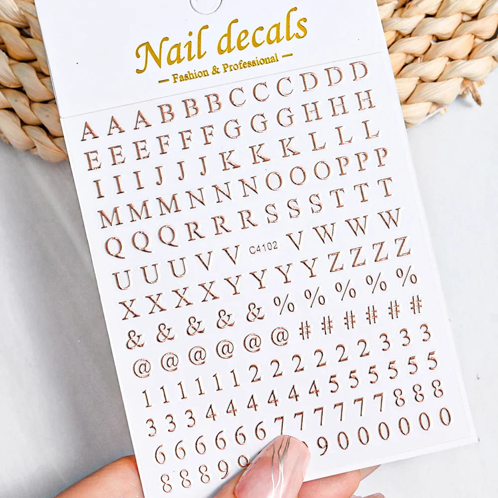 3D Metal Flame Nail Stickers